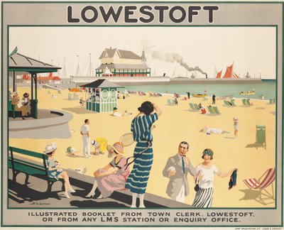 Poster die Lowestoft adverteert door Henry George Gawthorn