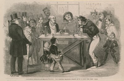 Kerstvakantie aan de Polytechnische School (gravure) door Henry George Hine