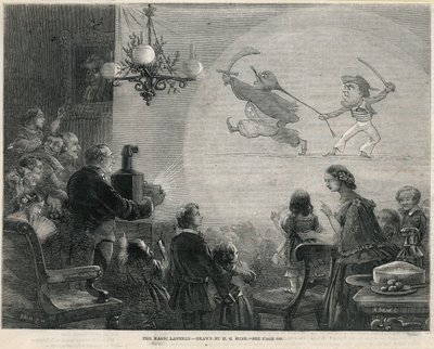 De toverlantaarn (gravure) door Henry George Hine