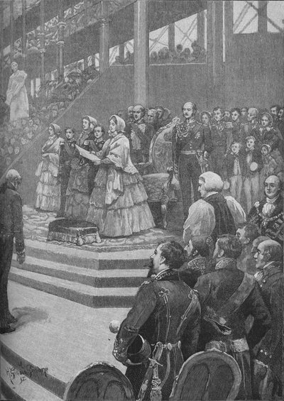 De koningin opent het Crystal Palace, 1892 door Henry Gillard Glindoni