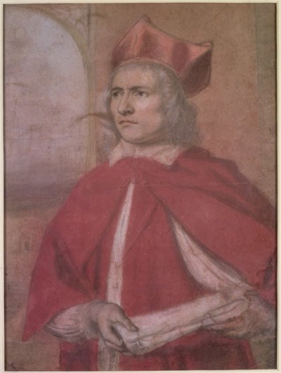Portret van Henry Harris als kardinaal Wolsey, 17e eeuw door Henry Greenhill