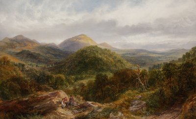 Het Britse Kamp en Herefordshire Beacon, 1872 door Henry Harris Lines