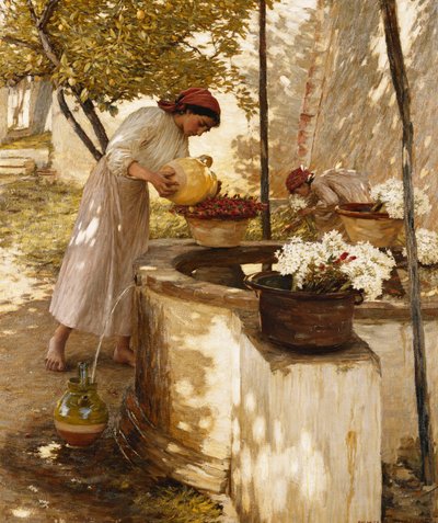 Winter in Ligurië, 1906 door Henry Herbert La Thangue