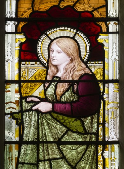 Cambridge, Trinity College, Heaton Butler & Bayne, Henry Holiday, Phoebe, 1870, Phoebe Cookson, aangepast van Carl Almquist door Henry Holiday