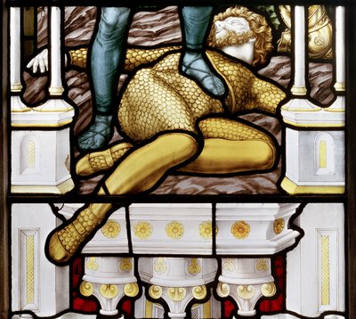 David en Goliath (detail) door Henry Holiday