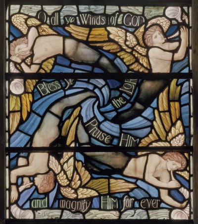 O Alle Winden van de Goden, Benedicite Raam (detail) door Henry Holiday