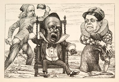 Zo groot was zijn schrik dat zijn vest wit werd, pub. 1876 door Henry Holiday