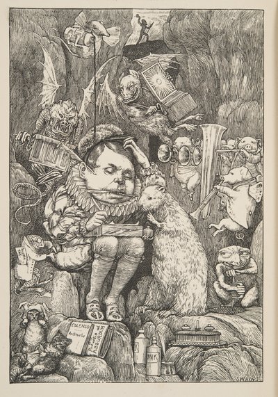 De bever bracht papier, portfolio en pennen