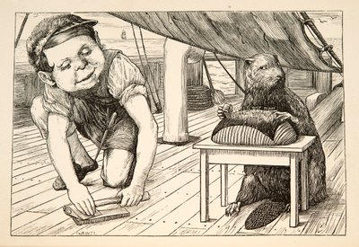 De bever bleef de andere kant op kijken, pub. 1876 door Henry Holiday