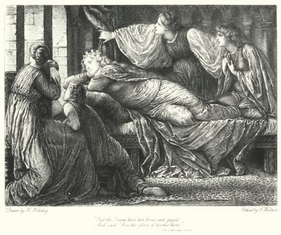 De staf en het schrift (gravure) door Henry Holiday