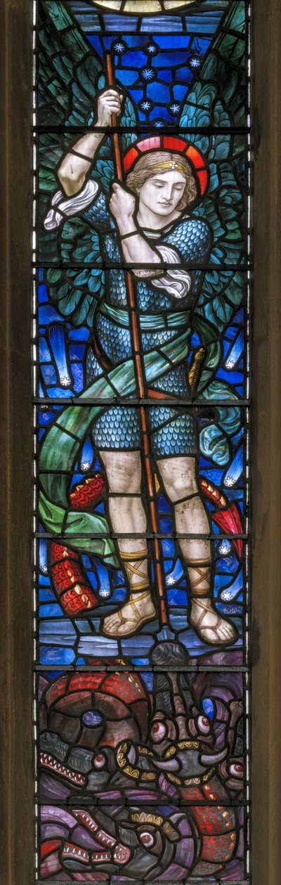 De aartsengel Sint Michael en draken door Henry Holiday