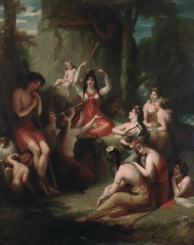 Comus luistert naar de bezweringen van Circe, 1831 door Henry Howard
