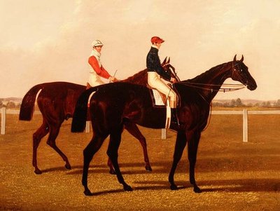 De Renpaarden "Charles XII" en "Euclid" met Jockeys door Henry Hugh Armstead