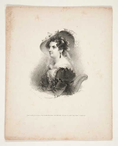 Portret ten halve lijve van een jonge vrouw door Henry Inman