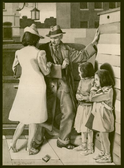 Een woordenwisseling, ca. 1935 door Henry J. Hunt