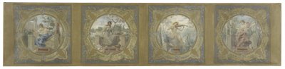 Schets voor de Lobau Galerij in het Stadhuis van Parijs: Les Arts door Henry Jean Louis Boureau