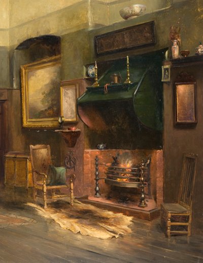 Interieur - Het atelier van de kunstenaar door Henry Jobson Bell