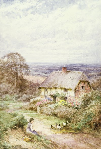 Het Rieten Huisje door Henry John Sylvester Stannard