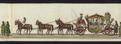 Deel van het panoramische uitzicht op de volledige begrafenisstoet van Arthur, hertog van Wellington door Henry Jr and Sala Alken