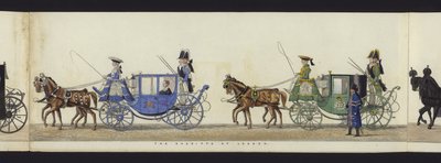 Deel van het panoramische uitzicht op de volledige begrafenisstoet van Arthur, hertog van Wellington door Henry Jr and Sala Alken