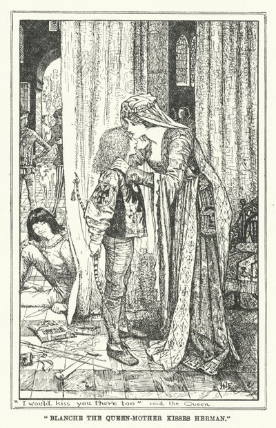 "Blanche de Koningin-Moeder kust Herman" (litho) door Henry Justice Ford