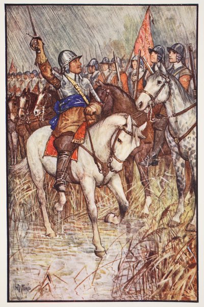 Cromwell en zijn Ironsides, illustratie uit 