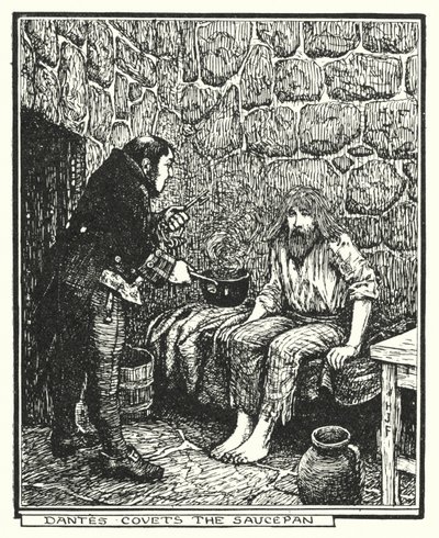 Dantes begeert de pan (litho) door Henry Justice Ford