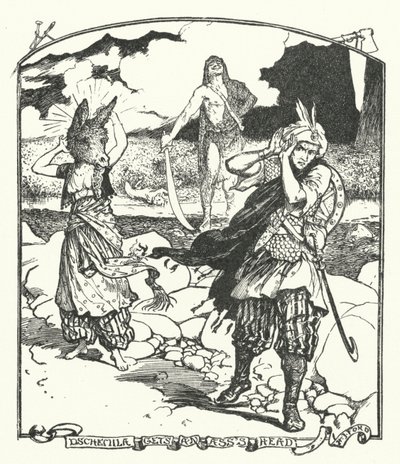 Dschemila Krijgt een Ezelshoofd (gravure) door Henry Justice Ford
