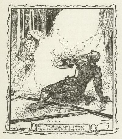 Hoe Sir Bors werd gered van het doden van zijn broer door Henry Justice Ford
