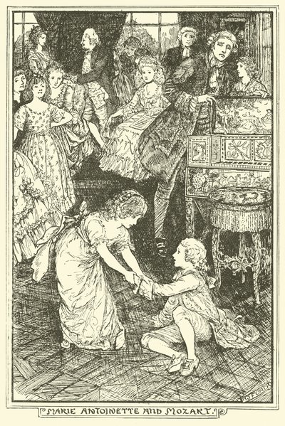 Marie Antoinette en Mozart door Henry Justice Ford