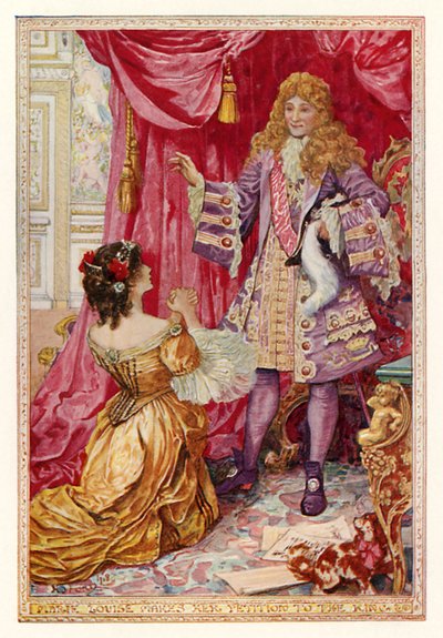 Marie Louise doet haar verzoek aan de koning door Henry Justice Ford
