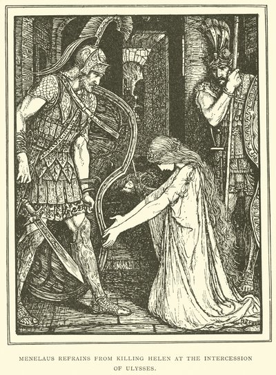 Menelaus Weigert Helena te Doden op Interventie van Ulysses door Henry Justice Ford
