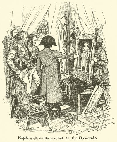 Napoleon toont het portret aan de generaals door Henry Justice Ford
