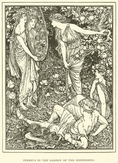 Perseus in de Tuin van de Hesperiden door Henry Justice Ford