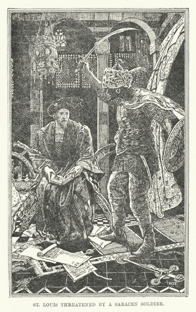 St. Louis bedreigd door een Saraceense soldaat door Henry Justice Ford