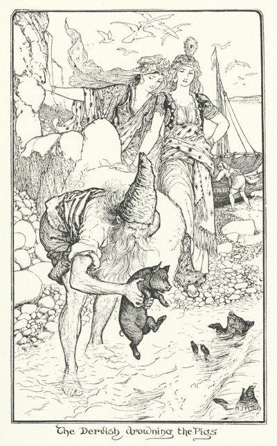 De Derwisj verdrinkt de Varkens door Henry Justice Ford