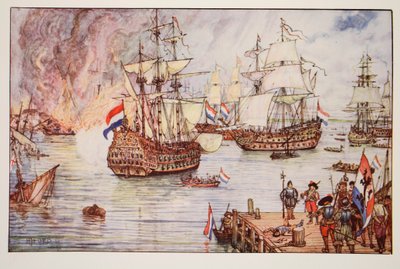 De Nederlanders in de Medway, illustratie uit 