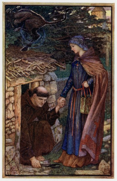 De verstandige vrouw laat Dunstan zijn cel verlaten door Henry Justice Ford