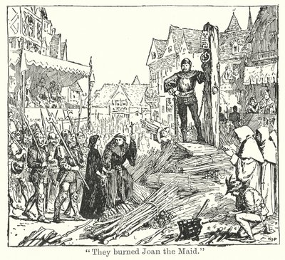 "Ze hebben Jeanne de vrijster verbrand" (litho) door Henry Justice Ford