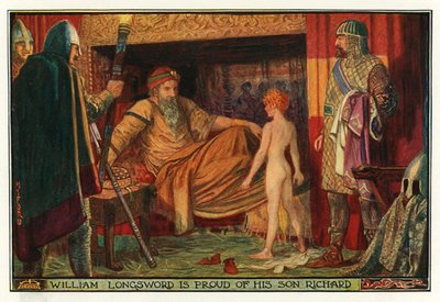 William Longsword is trots op zijn zoon Richard door Henry Justice Ford