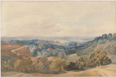 Landschap met Crieff Castle door Henry Jutsum