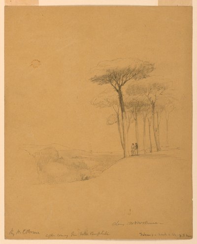 Na terugkomst van Villa Pamphili door Henry Kirke Brown
