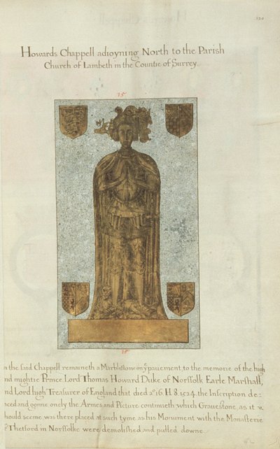 Marmeren grafsteen van Lord Thomas Howard, hertog van Norfolk, 1637 door Henry Lilly
