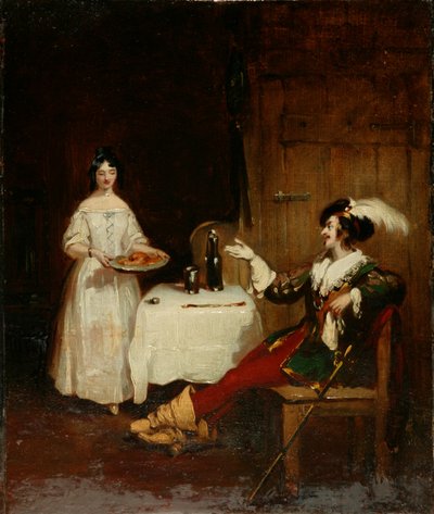 Sir Piercie Shafton en Mysie Harper, ca. 1831 door Henry Liverseege