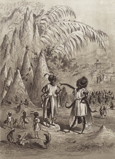 De Fabels van Aesopus: De Mier en de Vlieg door Henry Louis Stephens