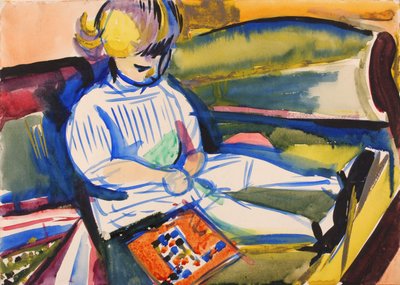 Kind op Sofa door Henry Lyman Saÿen