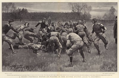 Een rugbywedstrijd zoals gespeeld in de Verenigde Staten, Yale v Columbia door Henry Marriott Paget