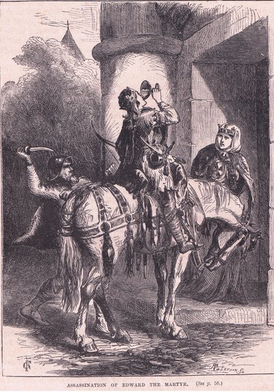 De moord op Edward de martelaar AD 979 door Henry Marriott Paget