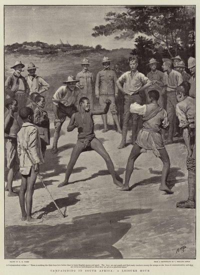 Campagne in Zuid-Afrika, een vrij uur door Henry Marriott Paget