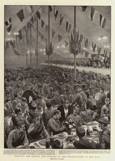 De Helden Feesten, het Banket bij het Hoofdkwartier van de HAC door Henry Marriott Paget